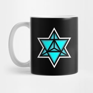 Merkaba Spiritual Symbol in Blue - Sacred Geometry Merkabah Shape - Merkaba Mug
